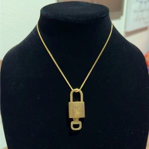 Lv lock necklace
